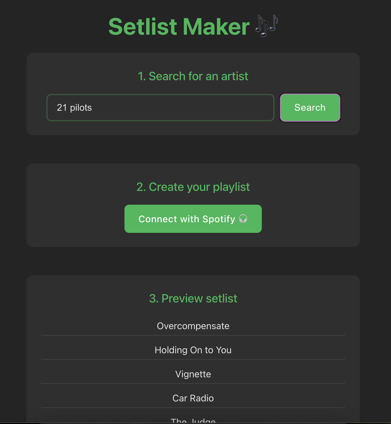 setlist maker
